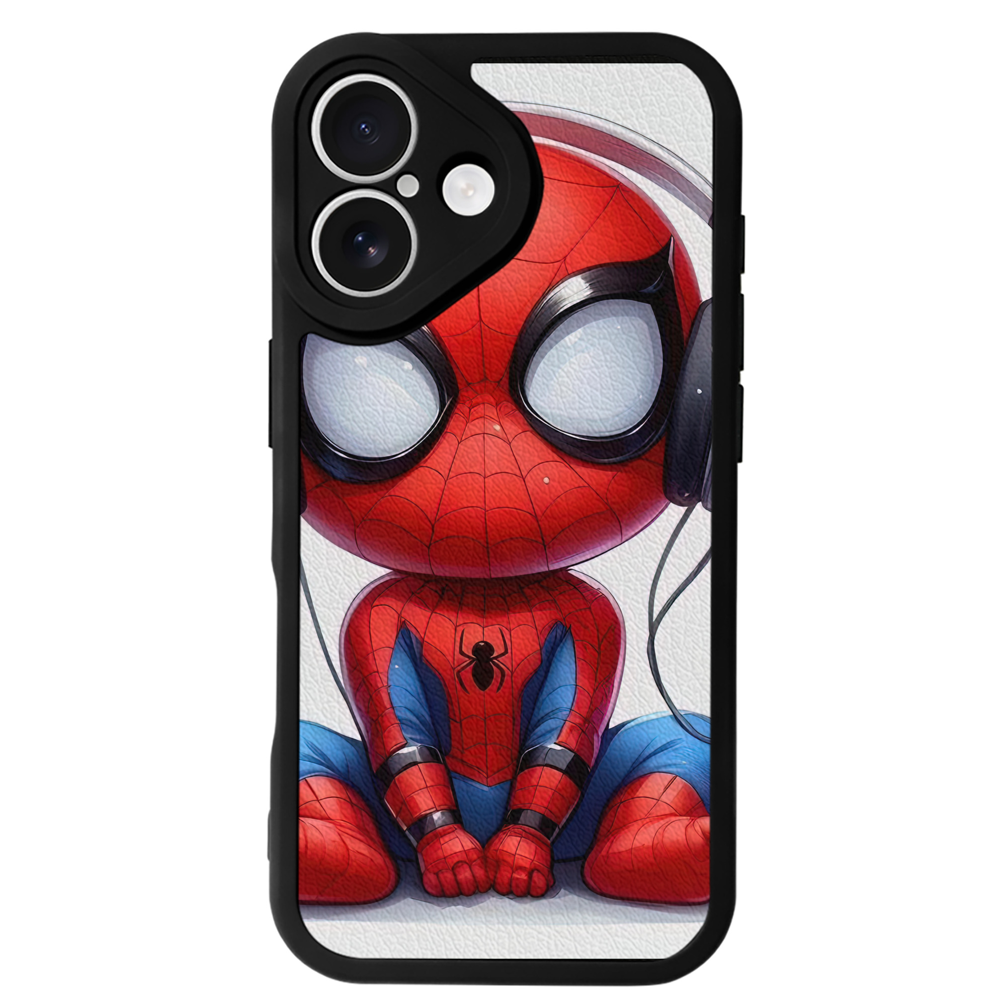（画像用） Spider Man スパイダーマン 【iPhone 16シリーズ対応】シリコンスマホケース（レザー調） 材質：シリコン